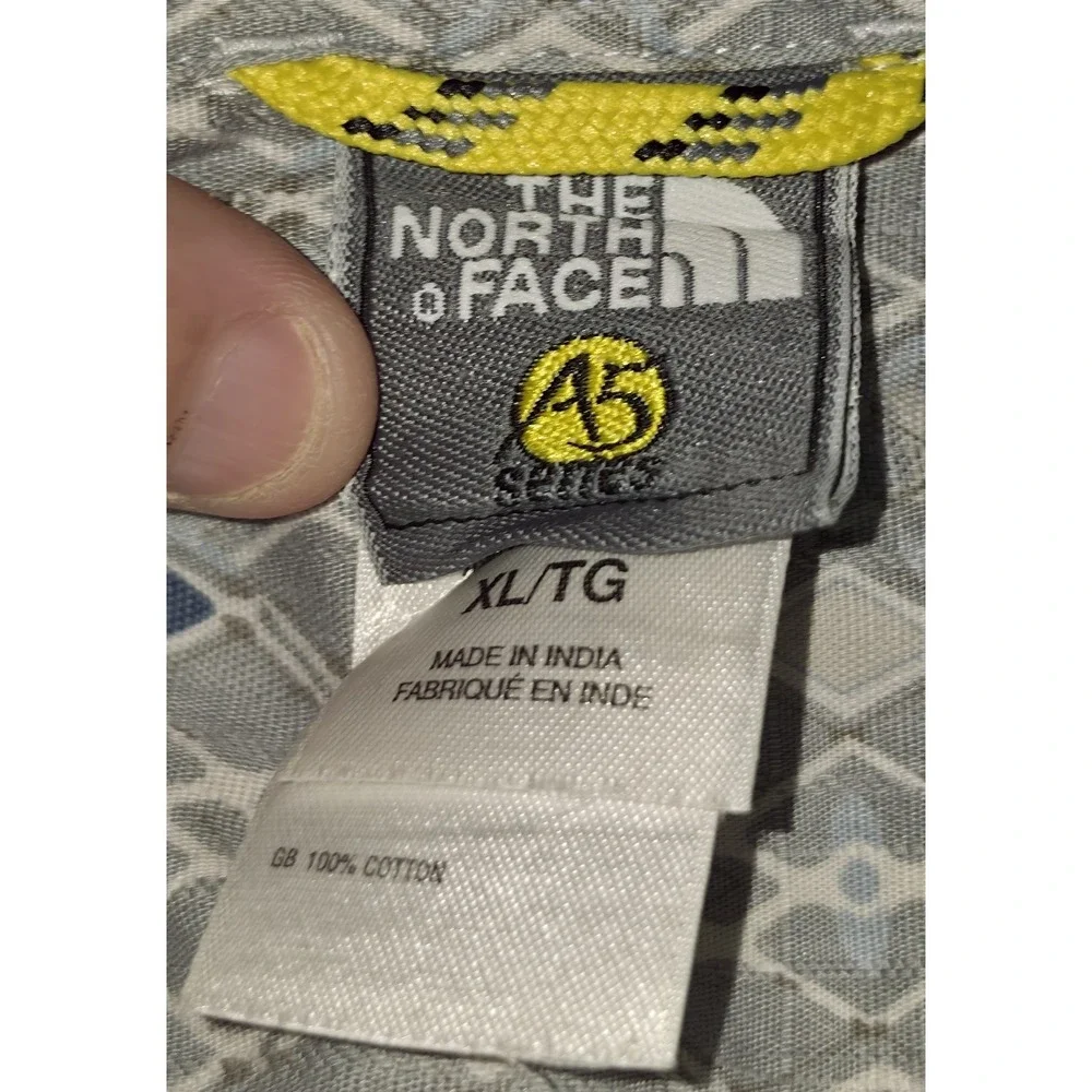 The North Face Mens A5 Series Short Sleeve Geometric Print Camp Shirt Size XL